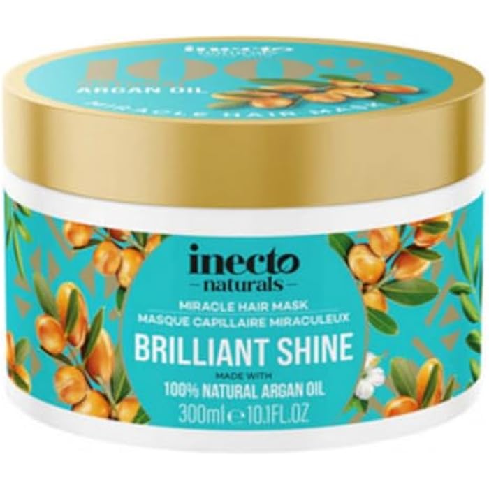Inecto Naturals Miracle Brilliant Shine Argan Hair Mask 300 ml - Image 2
